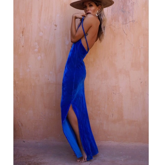 Rat & Boa Dresses & Skirts - Rat & Boa Sahara cobalt blue velvet maxi dress